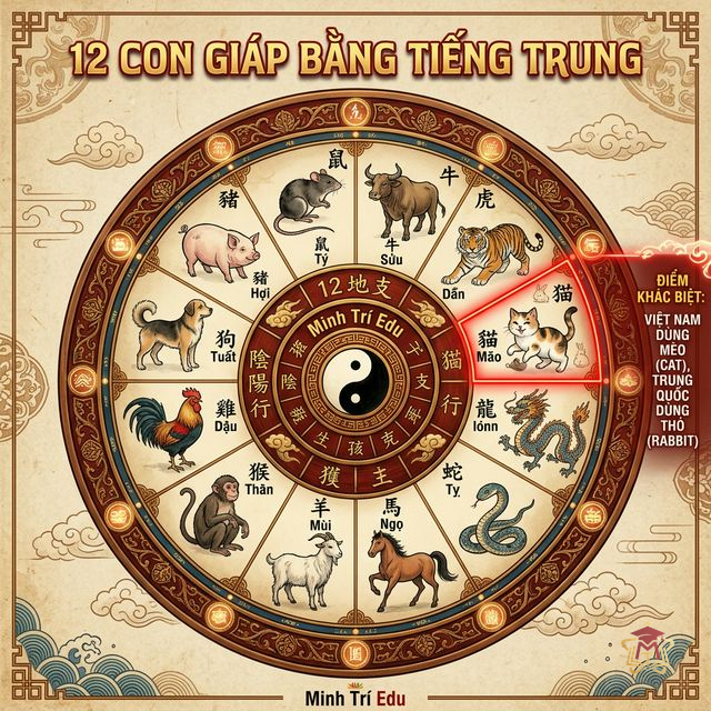 12 Con Giáp Bằng Tiếng Trung — Từ Vựng, Văn Hóa Và Điểm Khác Biệt Thú Vị