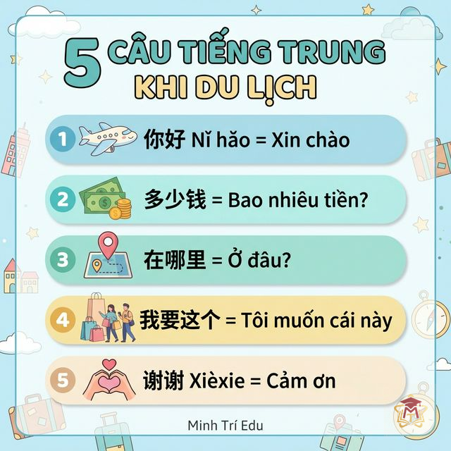 5 Câu Tiếng Trung Cần Biết Khi Du Lịch Trung Quốc