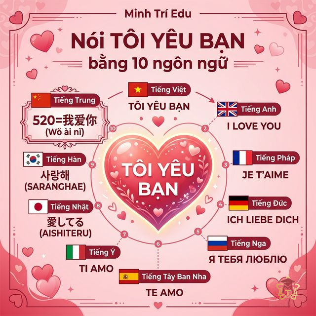 Nói "Tôi Yêu Bạn" Bằng 10 Ngôn Ngữ — Và Bí Mật Số 520