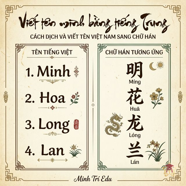Cách Viết Tên Tiếng Việt Bằng Tiếng Trung — Hướng Dẫn Đầy Đủ